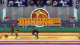 Basketball Stars match showing multiple cartoon players as a large DUUUNK message appears on screen
